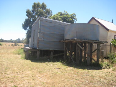Photograph - Photograph - Colour, Clare Gervasoni, Shedding and tanks near Bungaree Hall, 2009, 26/01/2009