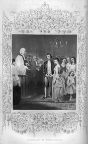 Image, Marriage of George Martha Washington, 1857