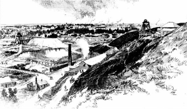 Photograph - Image - Black and White, Ballarat From Black Hill, 1888, 1888
