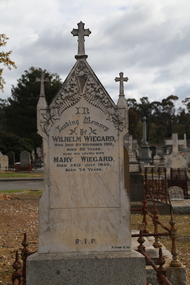 Photograph - Colour, Wiegard Headstone in the Bendigo Cemetery, 2018, 01/09/2018
