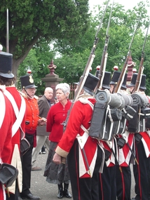 A woman inspected troops of the 40th Regiment  