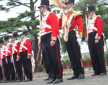 A military group on parade 