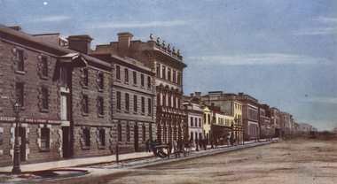 A Elizabeth Street streetscape featuring double storey buildings