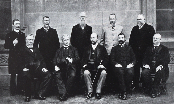 Ten men who made up the first Australian Federal Cabinet