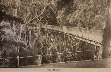 A metal Bridge Over Spring Creek, Hepburn Springs