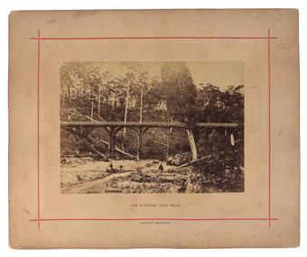 A timber bridge