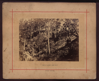 Photograph - Mounted photograph, Nicholas J. Caire, View of Sailors' Creek Falls, c1877
