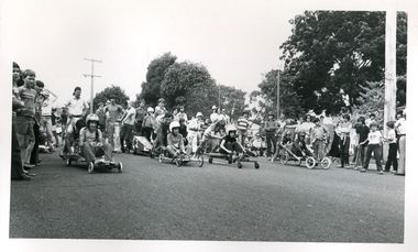 A number of billycarts about to race