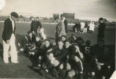 Photograph - Black and White Photograph, John Hogan Gervasoni during his first game for Fitzroy Football Club, 1951