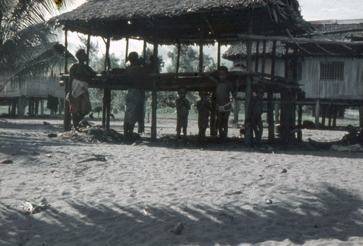 Community hut for Papuans at Gona near June, PNG.