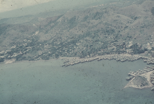 Hanuabada is a suburb of Port Moresby and is constructed largely of huts over the water in the harbour.