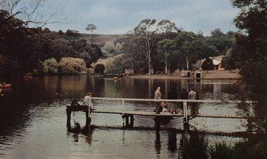 A number of people on a pier