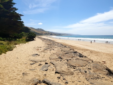 Photograph, Clare Gervasoni, Sea Wall at Apollo Bay, Victoria, 24/01/2022