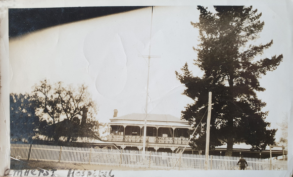 Double storey house used as the Amherst Hosptal.