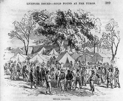 Gold diggers and tents