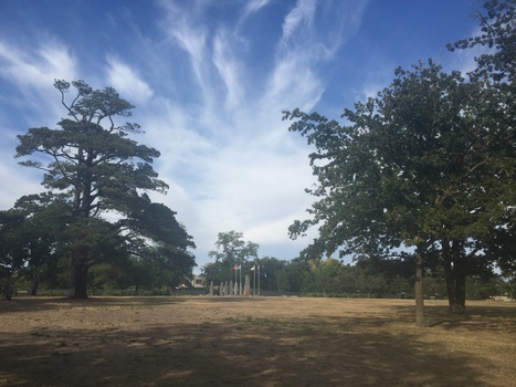 Landscape with memorial