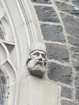 Sculptural face on St Patrick's Cathedral, Ballarat