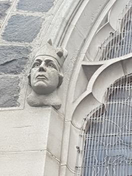 Sculptural face on St Patrick's Cathedral, Ballarat