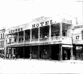 Photograph, George Hotel, Ballarat, 26/02/1898