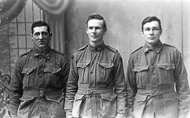 Photograph, J. Batt, H. Rasmussen, Jack J. Gervasoni, 25/02/1914