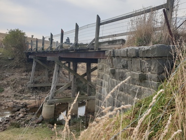 Painting, Clare Gervasoni, Old Bridge over the Woady Yallock River, 26/03/2023