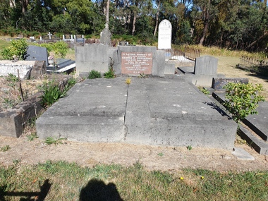 Photograph - Photograph - Colour, Clare Gervasoni, George and Ann Gervasoni's Gravestone in Eganstown Catholic Cemetery, 2021, 29/11/2021