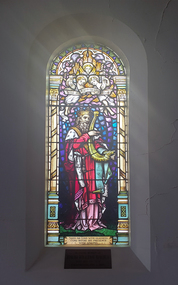 Photograph - Photgraph, Clare Gervasoni, Stained Glass Window in Carmel Welsh Church, Sebastopol, 05/10/2022