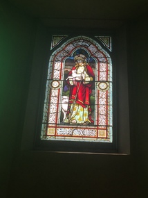 Photograph, Clare Gervasoni, Stained Glass at the chapel of the Former Presentation Convent, Daylesford, 23/10/2016