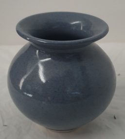 Ceramic, Blue Vessel by Bill Longley, c1980s