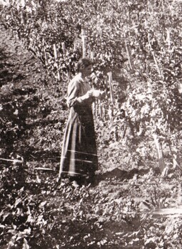 A woman in a vineyard