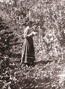 Photograph - Photograph - Black and White, Catherine Gervasoni  in the Yandoit Creek Vineyard