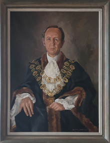 Photograph, Cr John Hogan Gervasoni, Mayor of the City of Kew by Donald Cameron, c1978