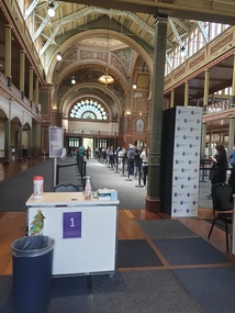 Photograph, Clare Gervasoni, Covid Vaccine Centre at the Royal Exhibition Centre, 2021, 22/12/2021
