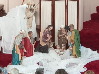Photograph - Photograph - Colour, Mattei Brothers, Nativity Scene displayed at St Brigid's, Crossley, 2018, 23/12/2018