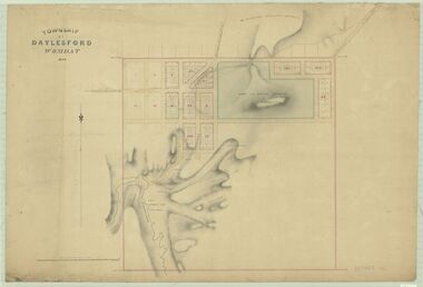 Plan, Daylesford Wombat Plan, 1854