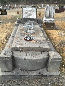 Photograph, Clare Gervasoni, Calaby Headstone in the Clunes Cemetery, 04/06/2019