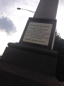 Photograph, James Gallaway Monument, Sturt Street, Ballarat, 23/01/2014