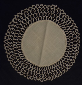 Textile - Doily, Doiley with tatted edging