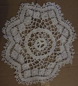 Photograph, Two crocheted doilies, C1930