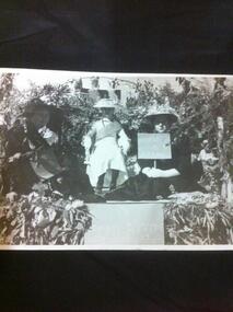 Photograph, 3 Ladies on back of truck