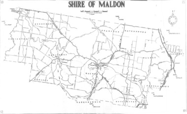 Road map, Shire of Maldon, C. 1980