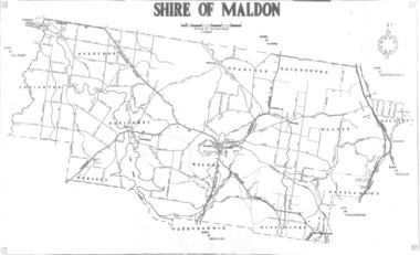 Road map, Shire of Maldon, C. 1980