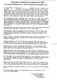 Document, The History of Dragline Gold Mining Bucket Dredge at a site on Bendigo Road