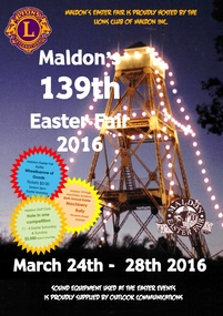 Document, Maldon Easter Fair Program 2016