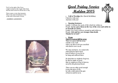 Document, Maldon Easter Fair Good Friday Program