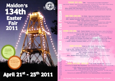 Document, Maldon Easter Fair Program 2011