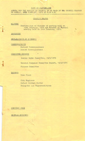 Document, Minutes of City of Castlemaine 26th February 1979