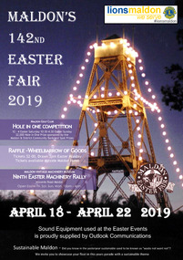Program, Peter Thompson, Maldon Easter Fair 2019, 2019