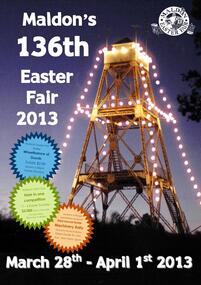 Program, Peter Thompson, Maldon Easter Fair 2013, 2013