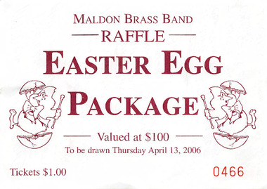 Raffle Ticket, Maldon Brass Band Raffle 2006
